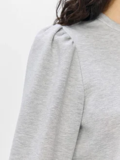 Hot Object Objandrea Re L/S O-Neck Top 4853644 Light Grey Melange