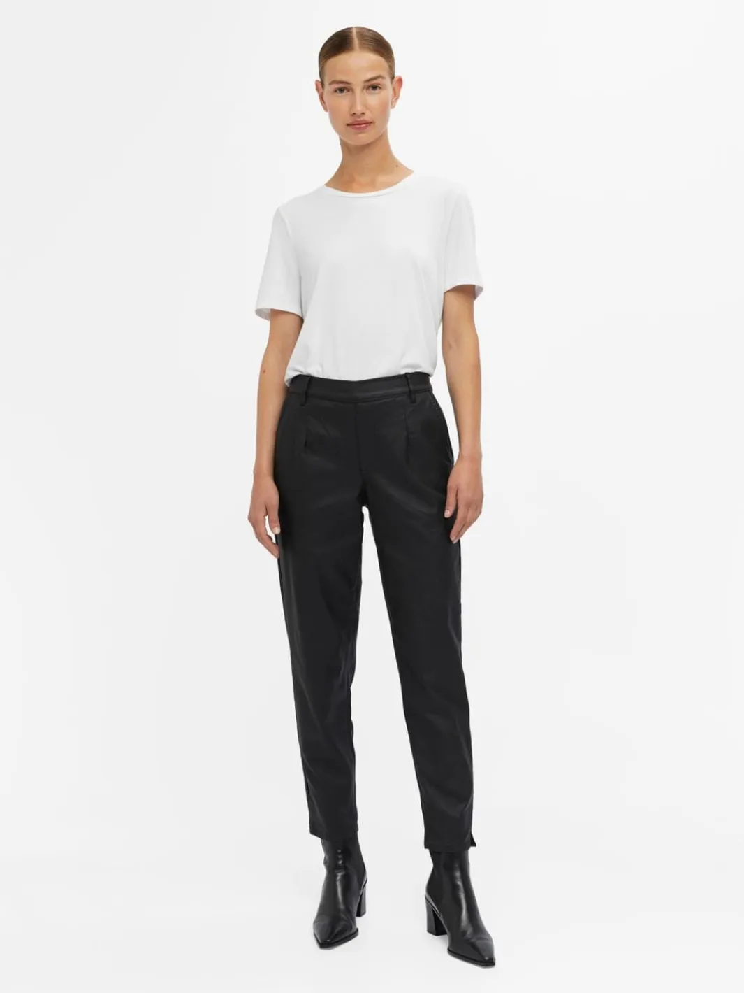 Object Objbelle Lisa Coated Pant 3556312 Black