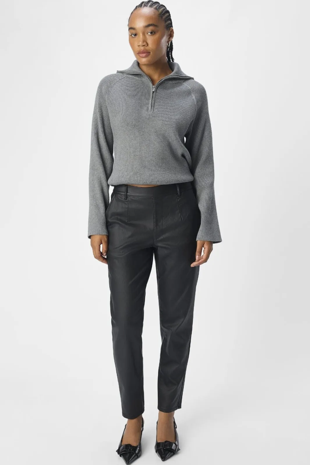 Object Objbelle Lisa Coated Pant 3556312 Black