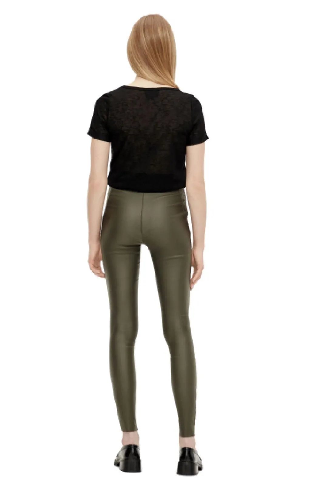 New Object Objbelle Mw Coated Leggings Forest Night
