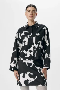 New Object Objcara L/S Denim Shirt 4789550 Java Sandshell Animal Graphic