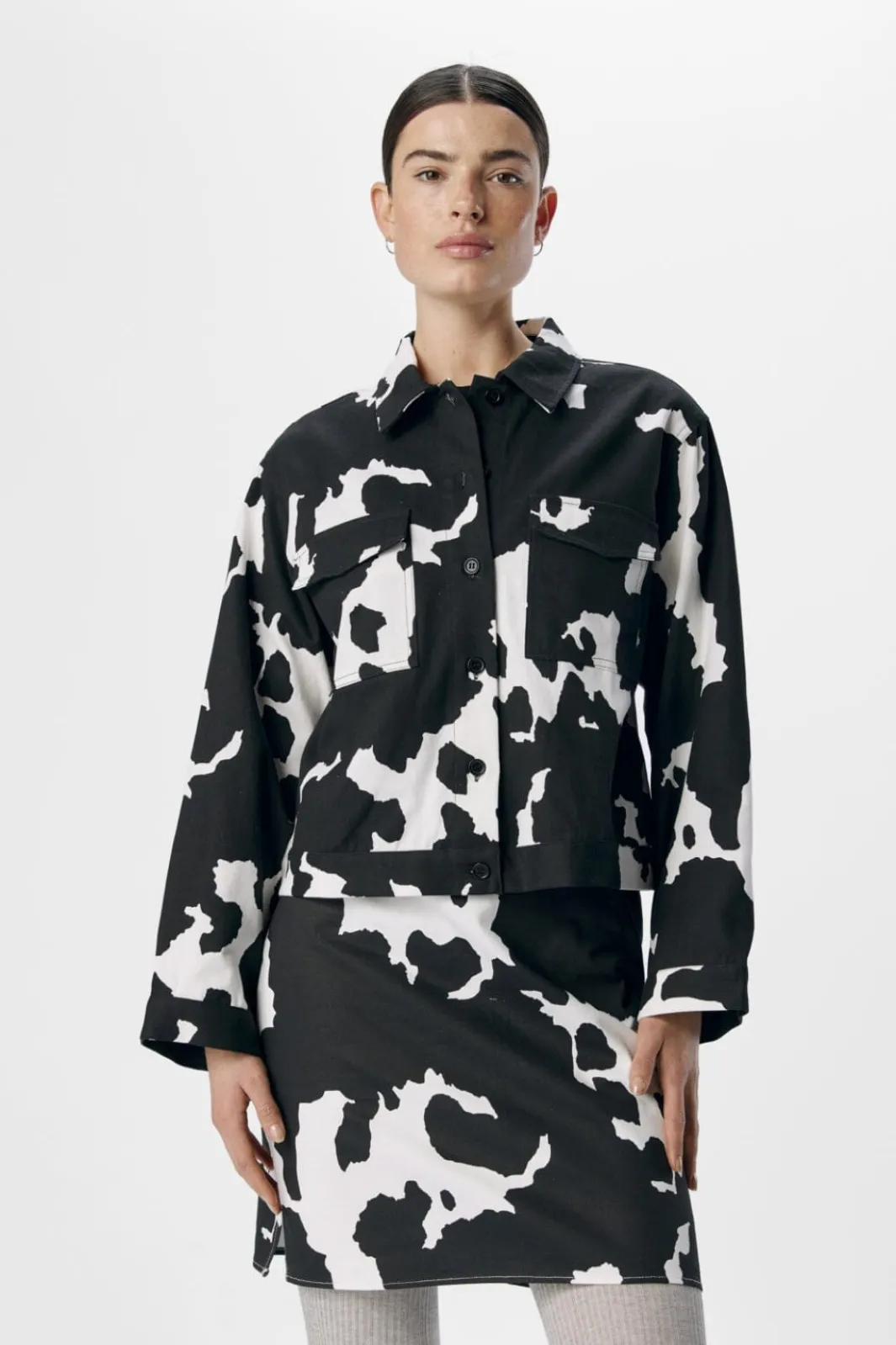 New Object Objcara L/S Denim Shirt 4789550 Java Sandshell Animal Graphic