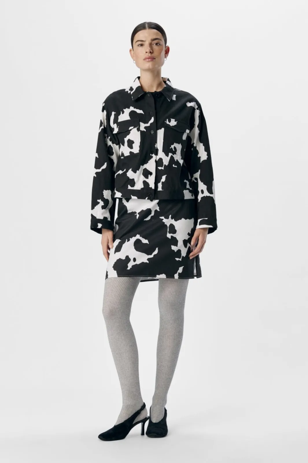 New Object Objcara L/S Denim Shirt 4789550 Java Sandshell Animal Graphic