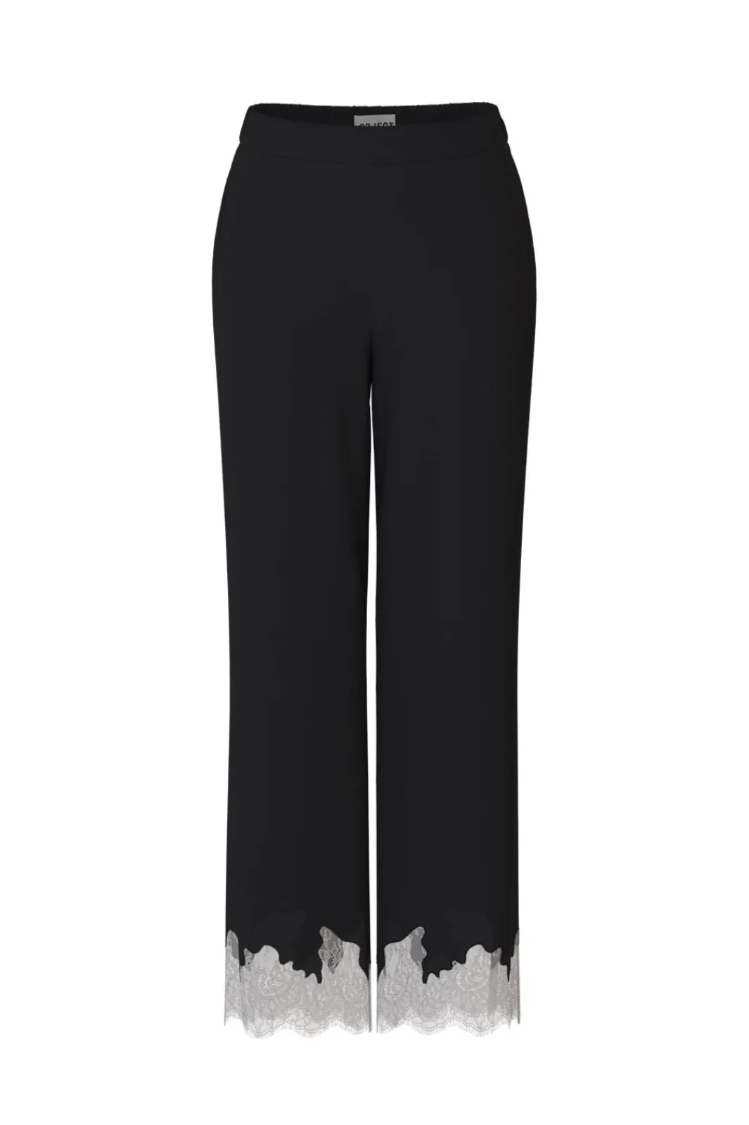 Online Object Objdalme Lace Pants Aw Fair 5072324 Black White Lace