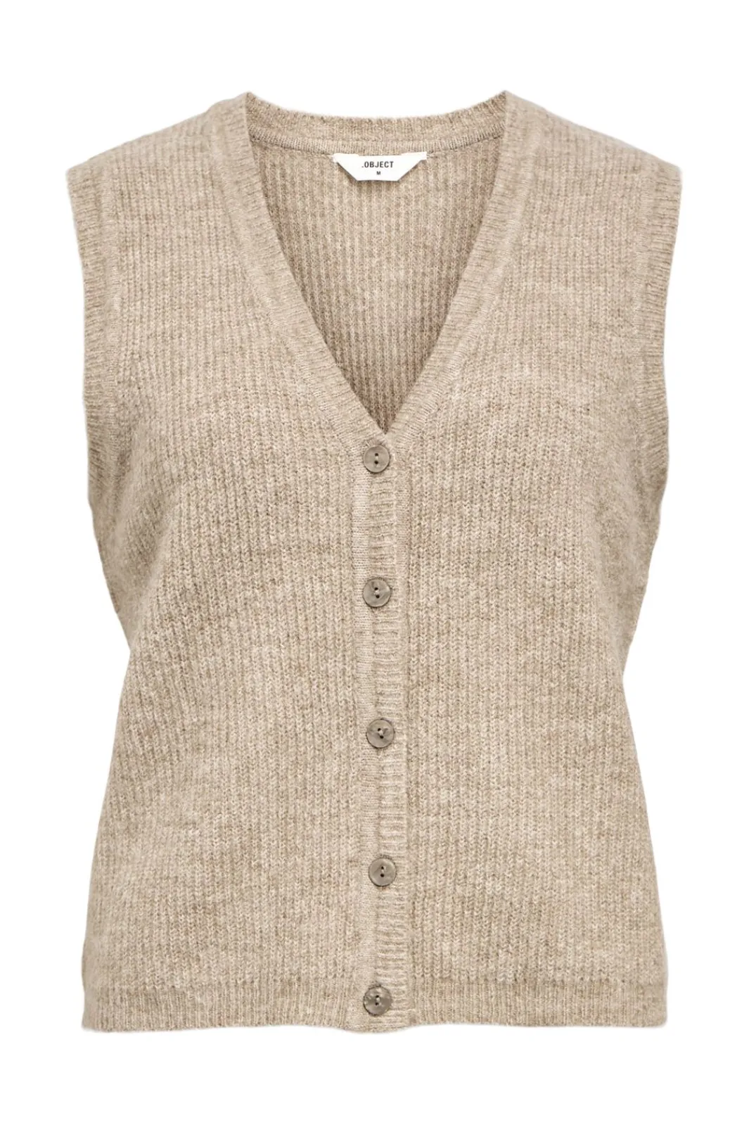 Object Objdiana Re V-Neck Knit Vest 4817990 Morel Melange