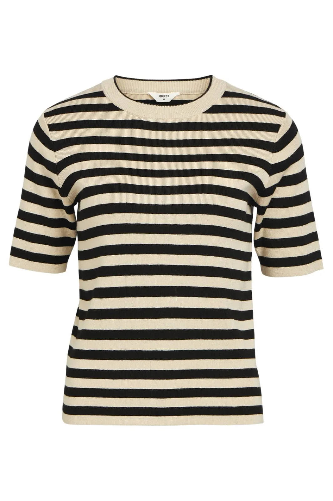 Best Object Objester S/S New Knit Pullover 4478018 Sandshell Black