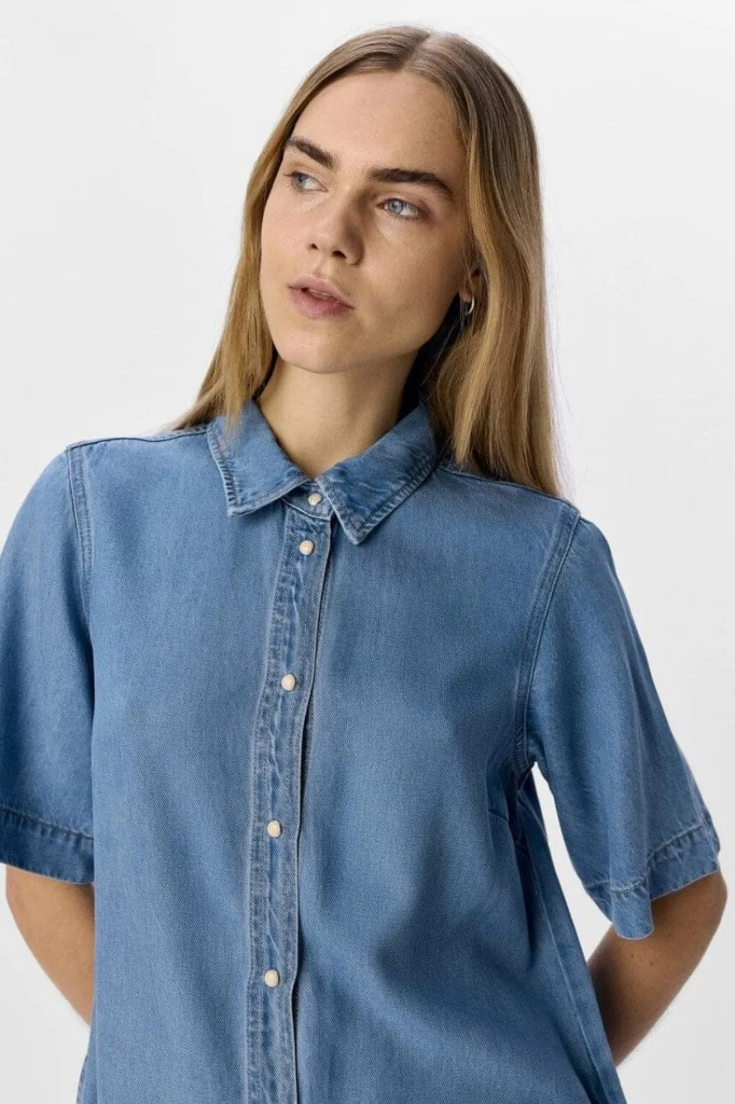 Best Object Objframe 2/4 Re Denim Dress 4656588 Light Blue Denim