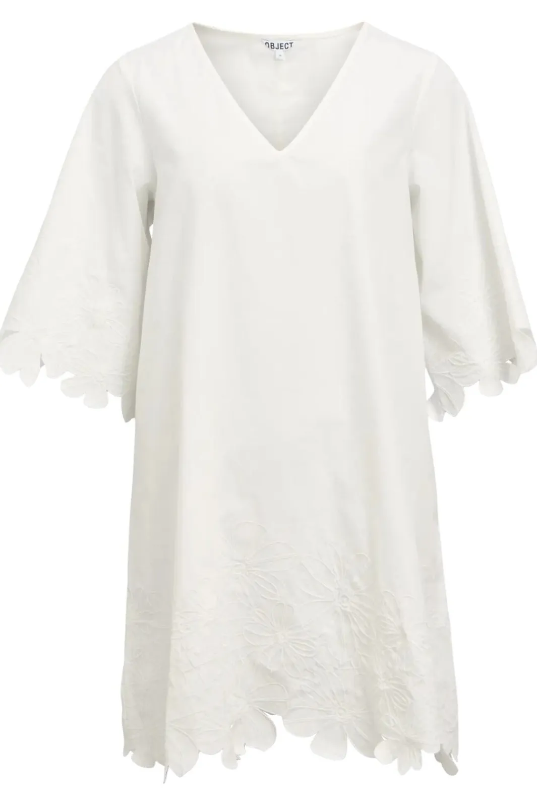 Sale Object Objkamma 3/4 Lo Short Dress Ss Fair 25 4881814 Cloud Dancer