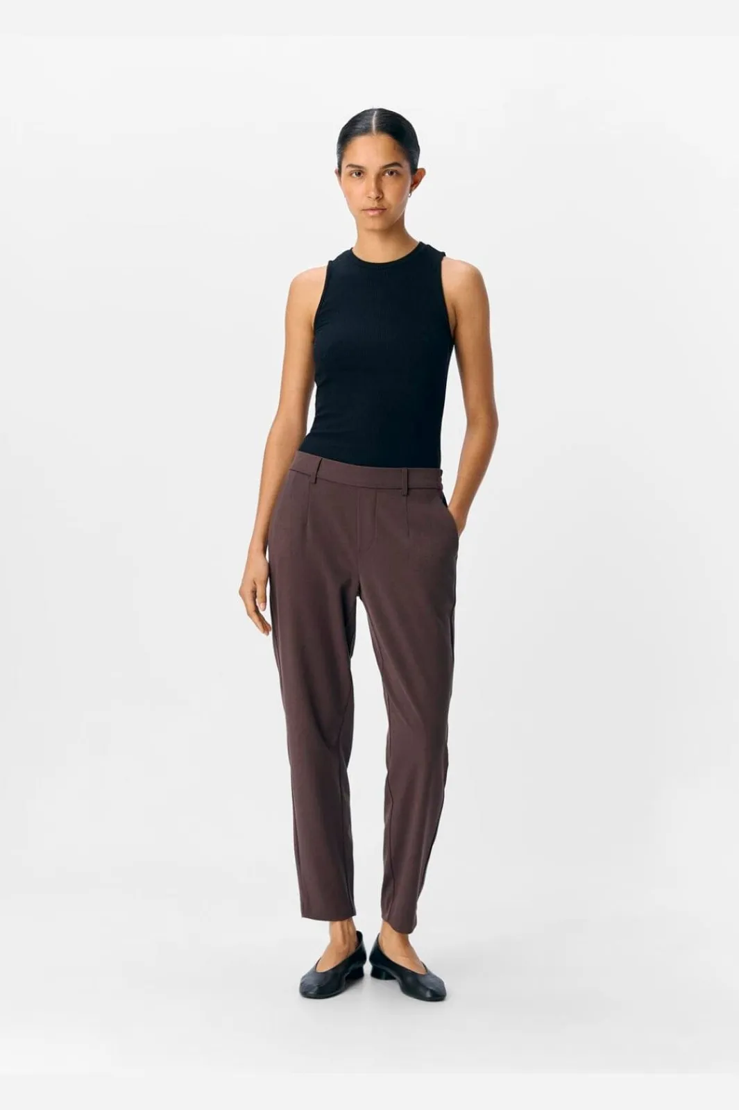 Best Object Objlisa Slim Pant 4856905 Seal Brown