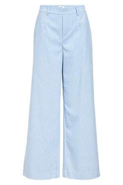 New Object Objlisa Wide Pant 4810941 Cloud Dancer Cornflower Blue