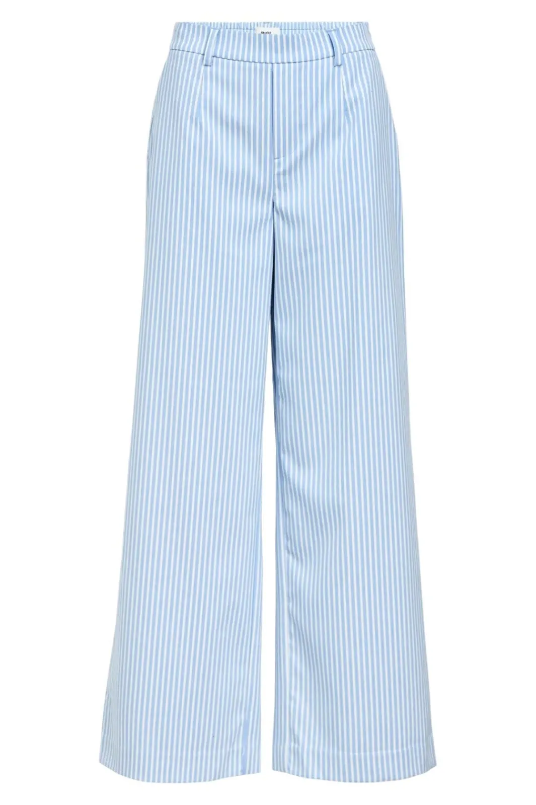 New Object Objlisa Wide Pant 4810941 Cloud Dancer Cornflower Blue
