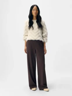 New Object Objlisa Wide Pant 4856910 Seal Brown