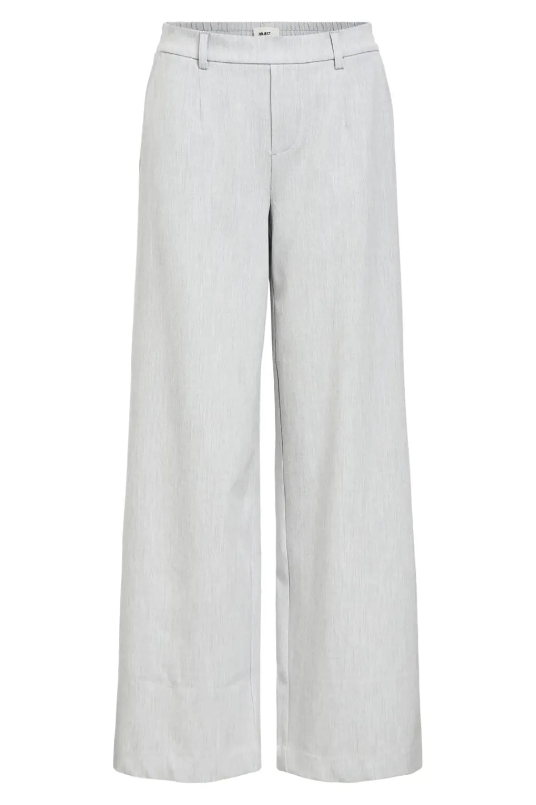 Discount Object Objlisa Wide Pant 4656652 Light Grey Melange