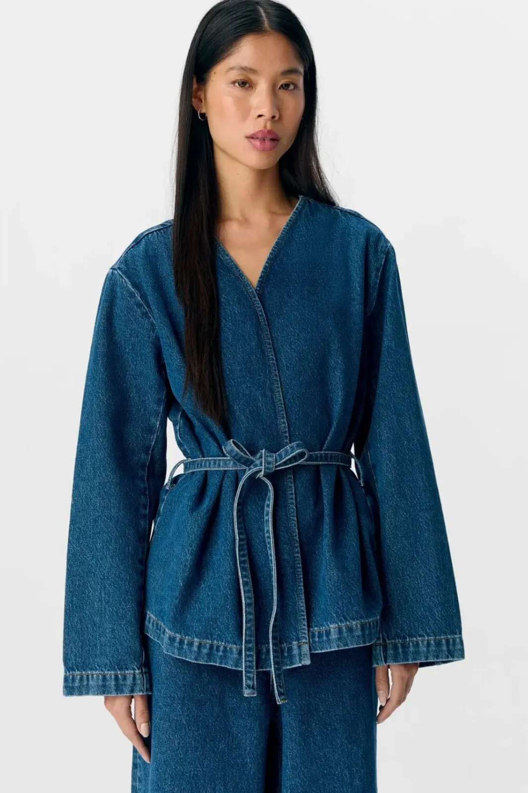 Hot Object Objmallie L/S Lo Blazer Ss Fair 25 4881757 Medium Blue Denim