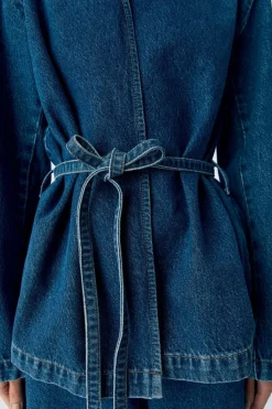 Hot Object Objmallie L/S Lo Blazer Ss Fair 25 4881757 Medium Blue Denim