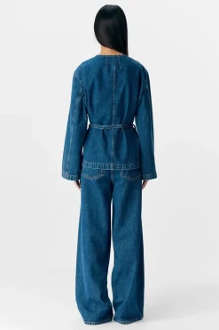 Hot Object Objmallie L/S Lo Blazer Ss Fair 25 4881757 Medium Blue Denim