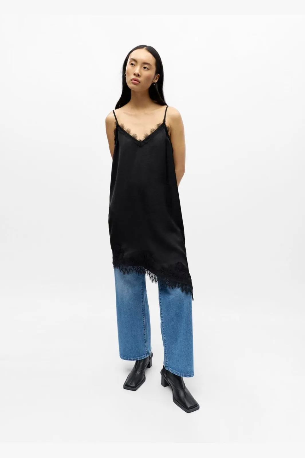 Hot Object Objnaline Reg Slip Lace Dress Vip 26 5094044 Black