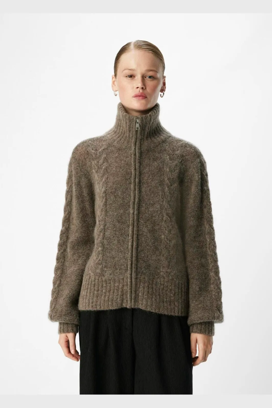 Hot Object Objnete Lo Knit Cardigan 4601882 Morel Melange