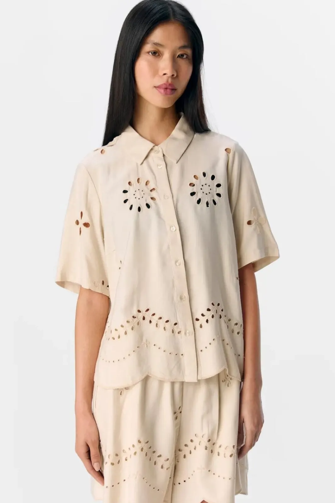 Object Objnoelle Re S/S Shirt 138 4731870 Sandshell