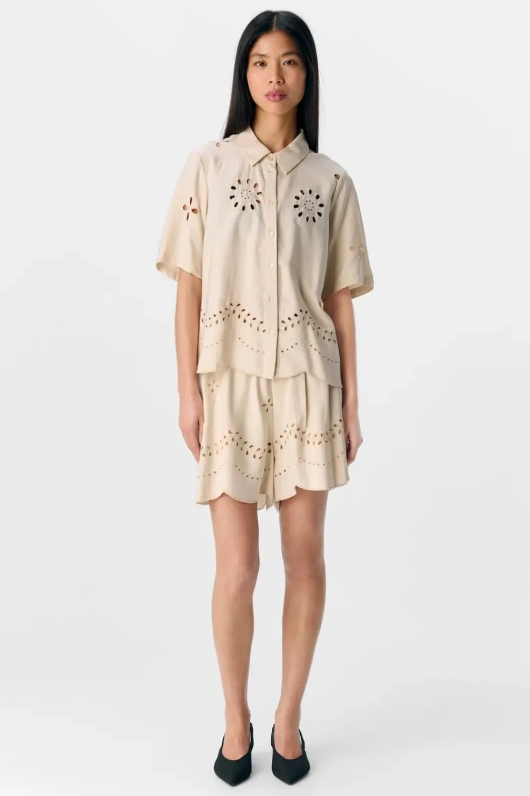 Object Objnoelle Re S/S Shirt 138 4731870 Sandshell