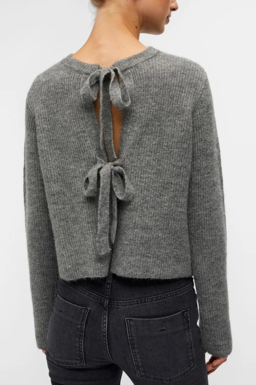 Object Objparvi Knit Cardigan 130 4434593 Medium Grey Melange