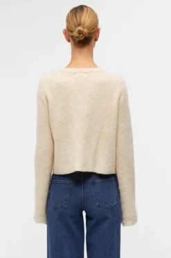 Outlet Object Objparvi Knit Cardigan 130 4363590 Sandshell Melange