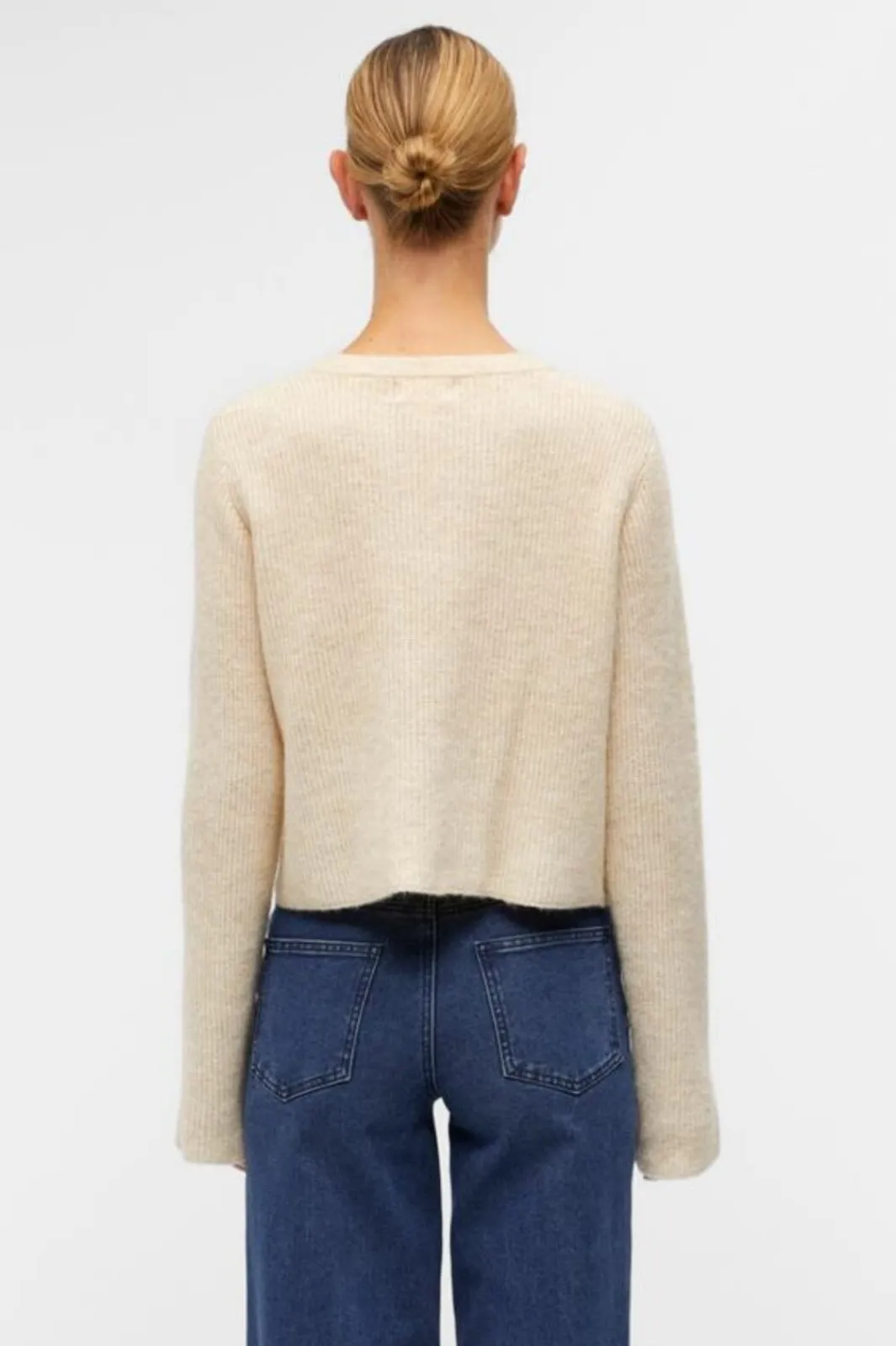 Outlet Object Objparvi Knit Cardigan 130 4363590 Sandshell Melange