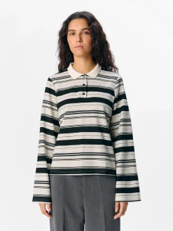 Best Object Objpollo L/S Polo Top Dfw 4828290 Light Grey Melange Black-Cd