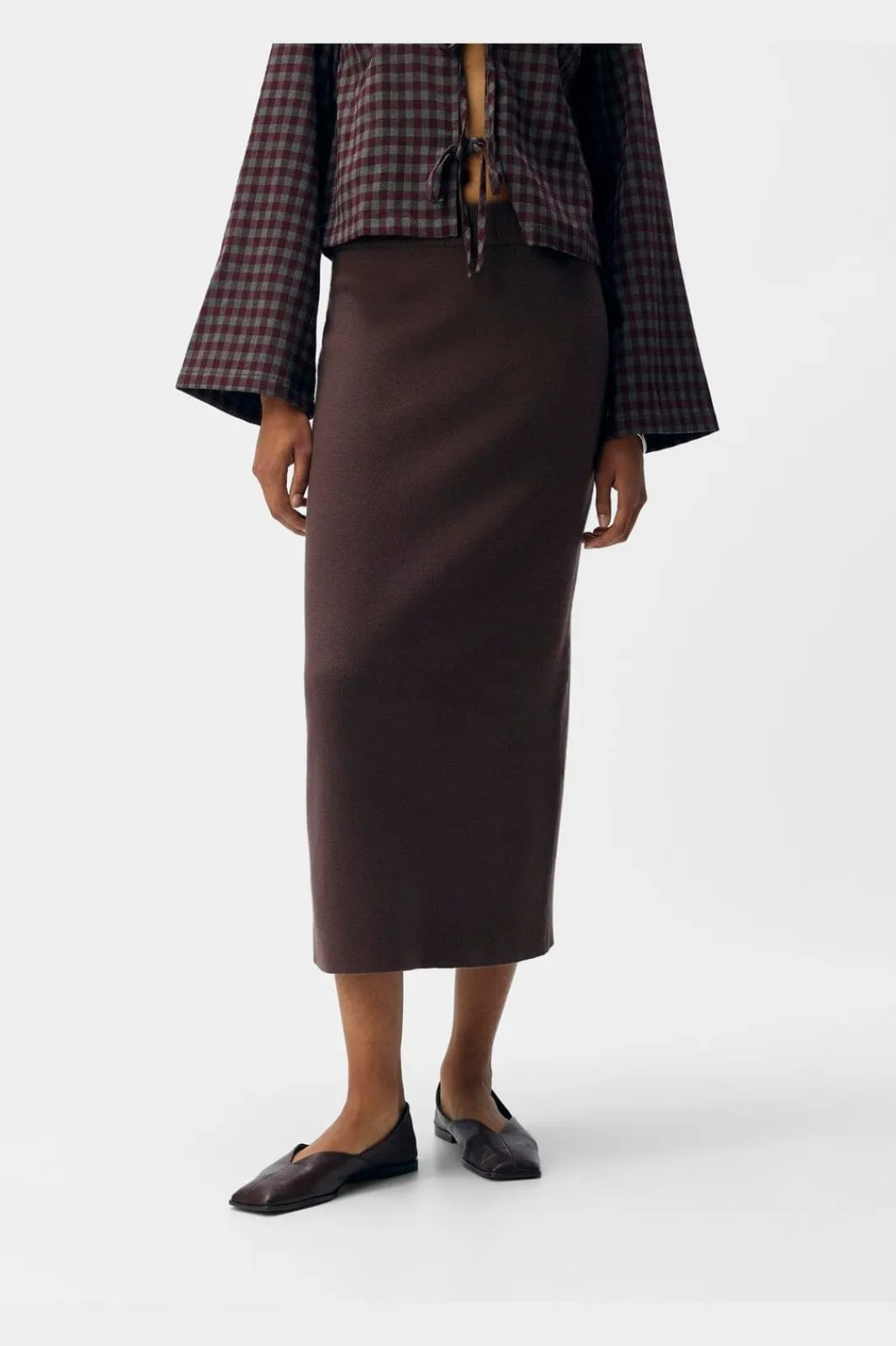 Best Object Objreynard Knit Skirt 4885501 Seal Brown