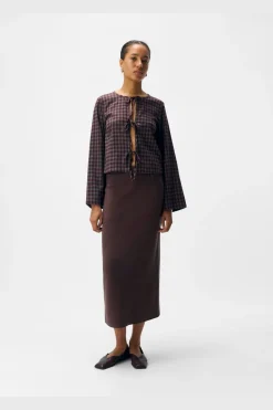 Best Object Objreynard Knit Skirt 4885501 Seal Brown