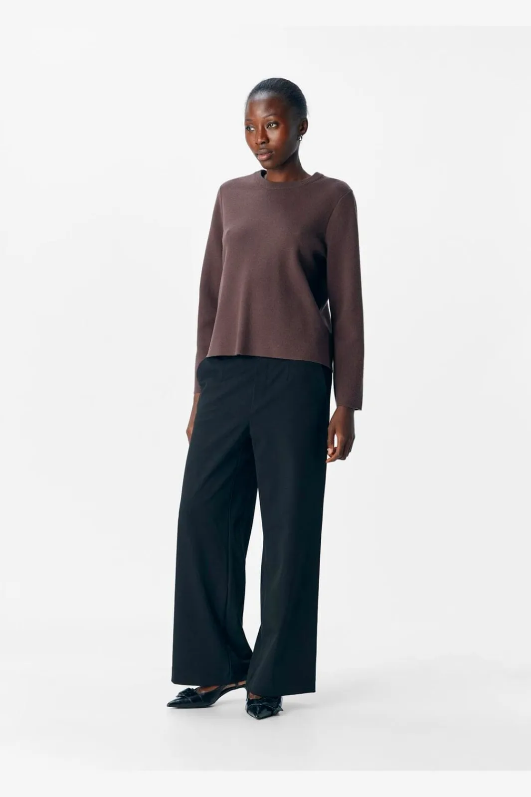 Object Objreynard O-Neck Pullover 4872681 Seal Brown