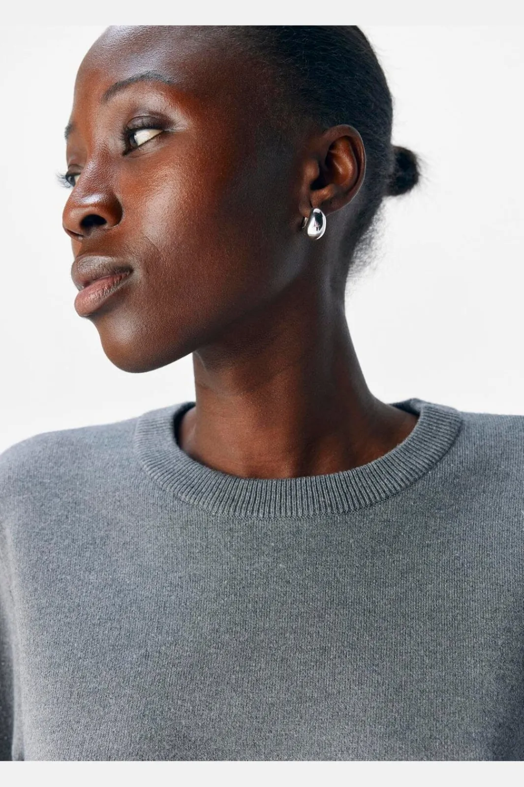 Online Object Objreynard O-Neck Pullover 4789477 Medium Grey Melange