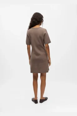 New Object Objreynard S/S Knit Re Dress 4979976 Morel Mop