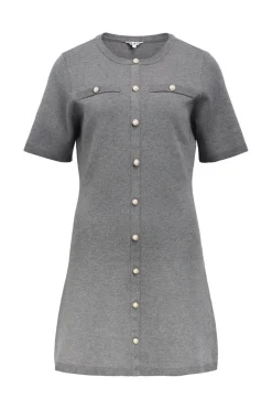 Object Objreynard S/S Knit Re Dress 4979977 Medium Grey Melange Mop