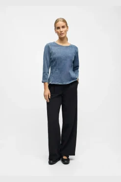 Discount Object Objrosie 2/4 Re Sculpture Top Aw Fair 25 5000973 Medium Blue Denim