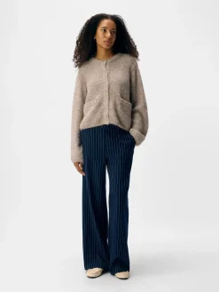 Clearance Object Objsaggia Re L/S Knit Cardigan 4854325 Humus Melange