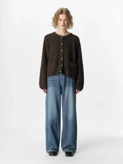 Best Object Objsaggia Re L/S Knit Cardigan 4872680 Seal Brown Melange