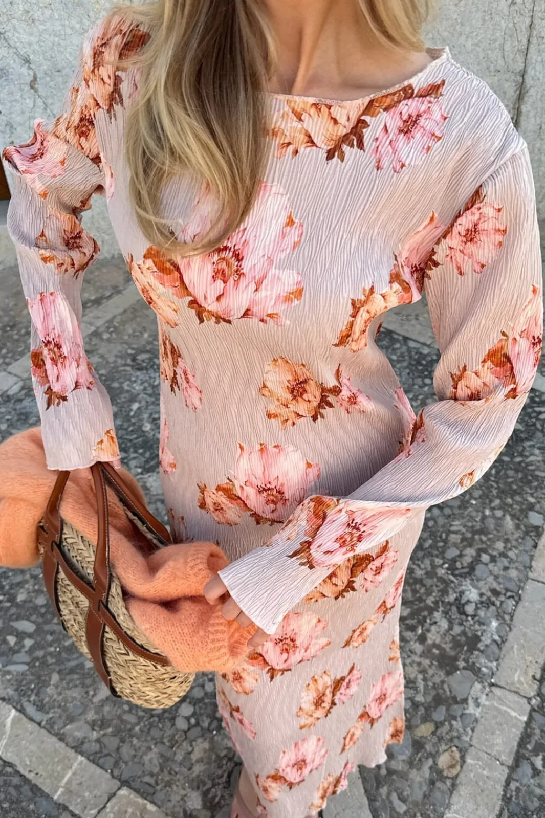 BYIC Odaic Dress A1015 Dusty Rose Print