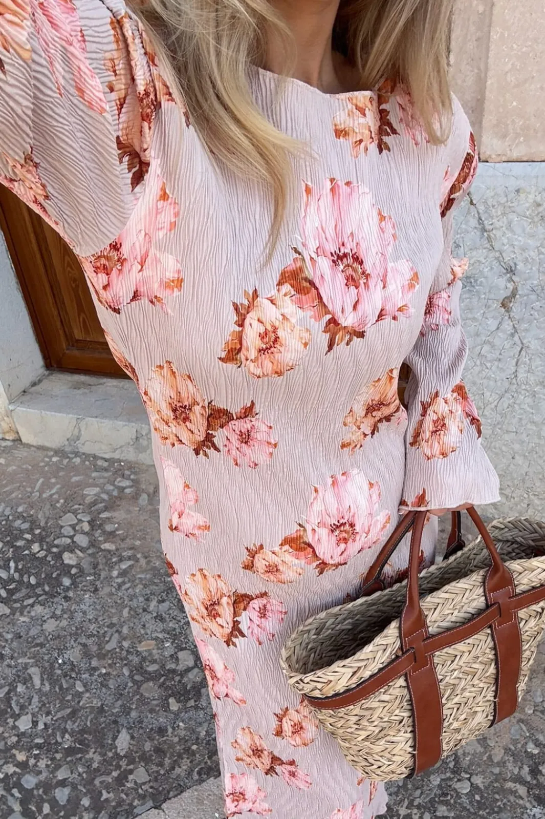 BYIC Odaic Dress A1015 Dusty Rose Print