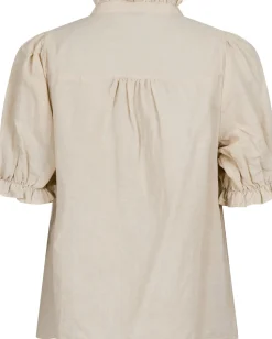 Clearance Neo Noir Odesa Linen Blouse Sand