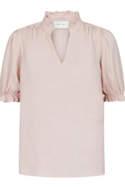 Discount Neo Noir Odesa Linen Blouse Rose Smoke