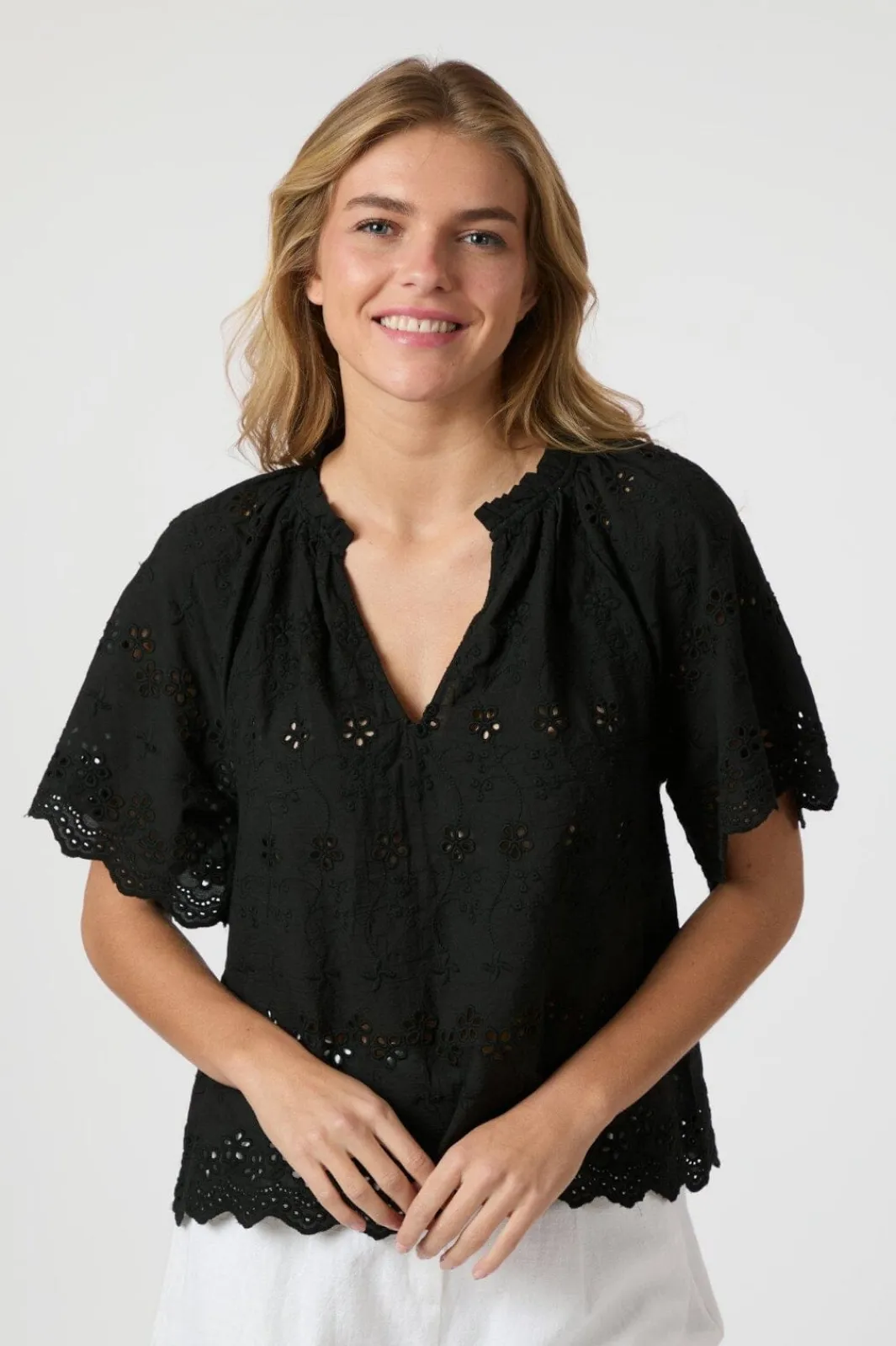 Clearance Neo Noir Odet Embroidery Blouse 165172 100