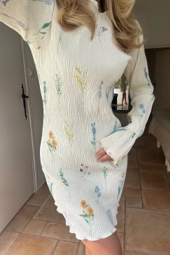 BYIC Odineic Dress A23833 Off White Flower Print