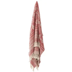 Outlet Bloomingville Oia Plaid, Rød, Genanvendt Bomuld 82066518 Red