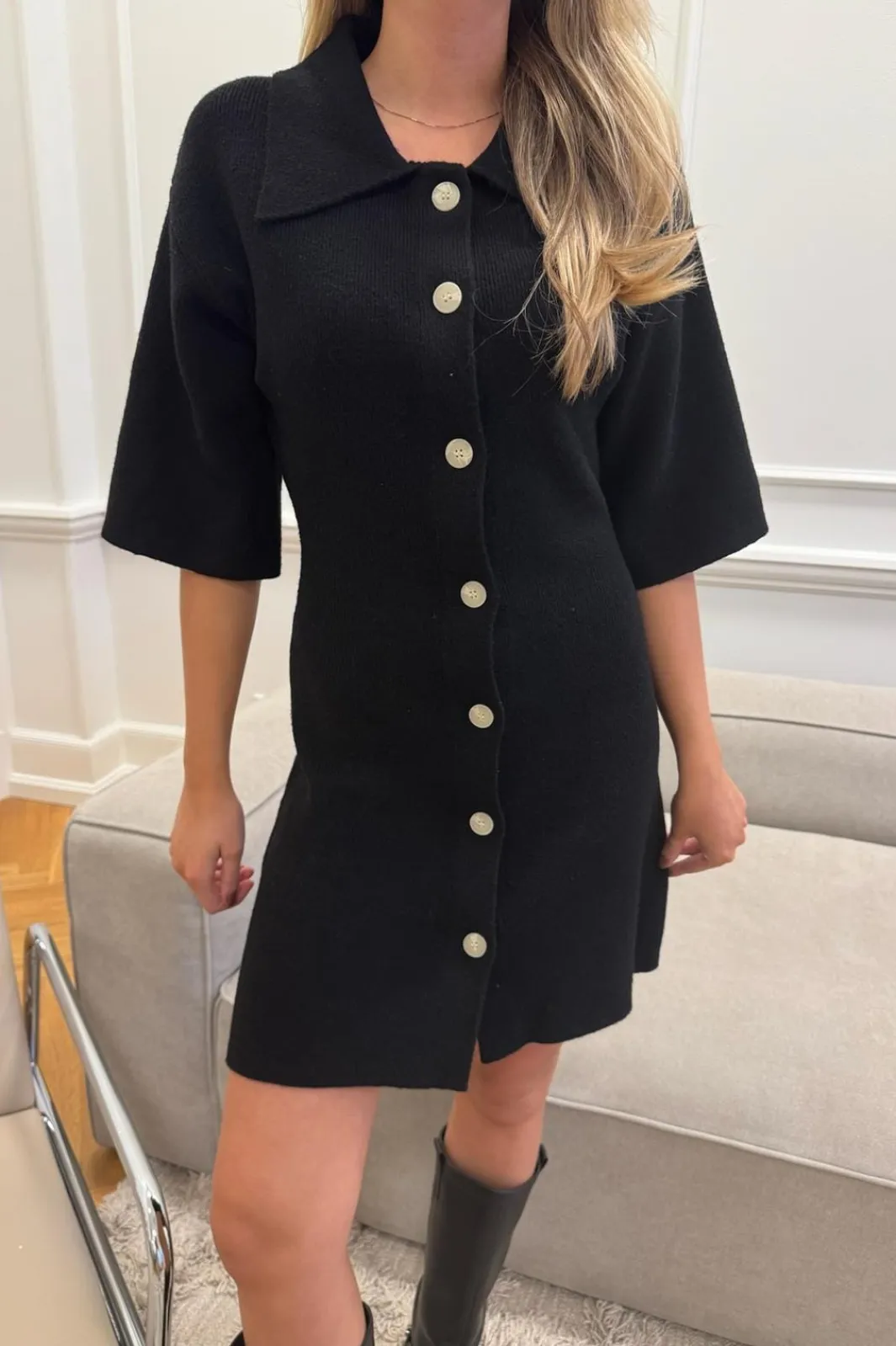 Discount BYIC Oliviaic Knit Dress H105-1 Black