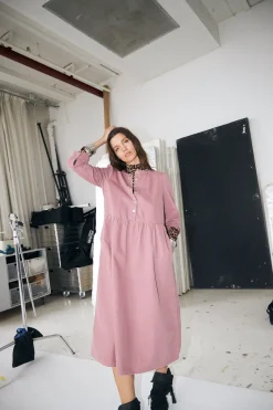 Sale Lollys Laundry Oliviall Midi Dress 3/425557-3011 68 Plum