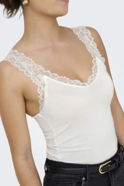 New Only Onl30 Free Life S/L Singlet Top 4946311 Cloud Dancer