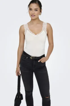 New Only Onl30 Free Life S/L Singlet Top 4946311 Cloud Dancer