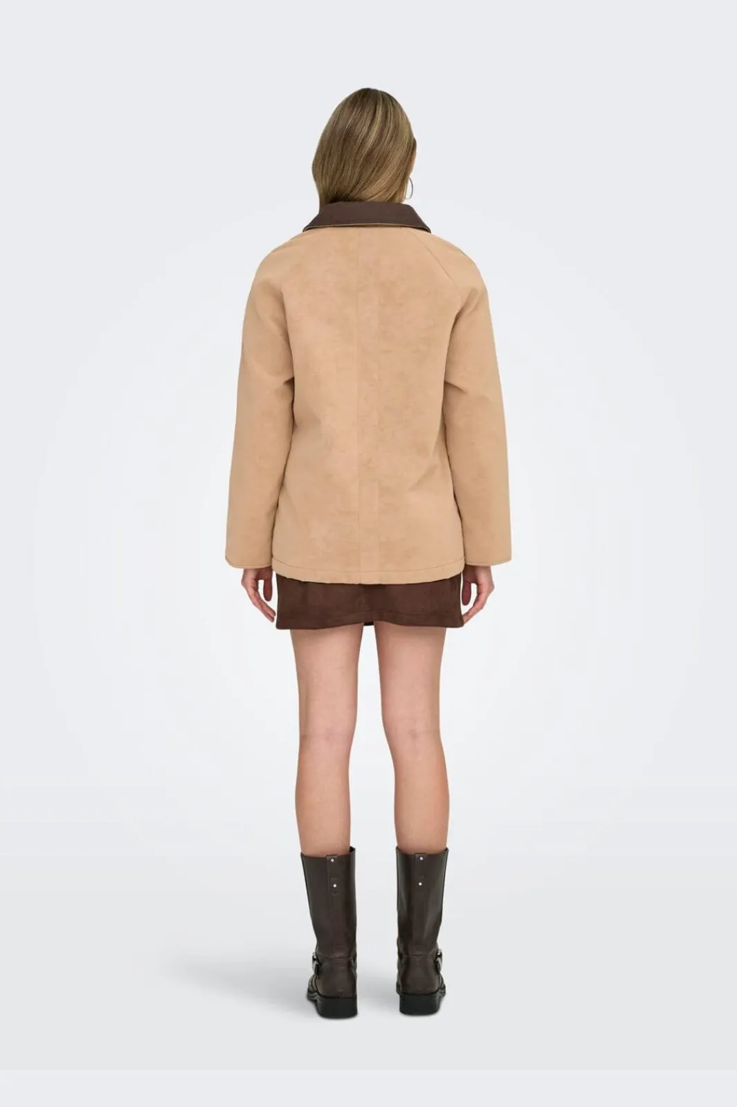 Hot Only Onlaggie Faux Suede Contrast Jacket 4960014 Tannin