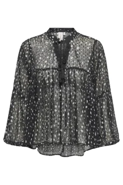 Discount Only Onlaida Elisa Ls Top 4707621 Black White Uneven Dot